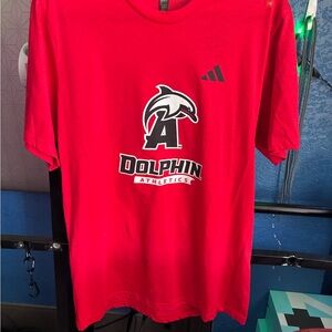 Dolphin Athletics lightweight Adidas Red Short sleeve Shirt